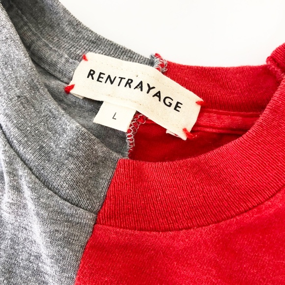 Mickey Mouse Split up-cycled TEE / Large - Picture 6 of 6